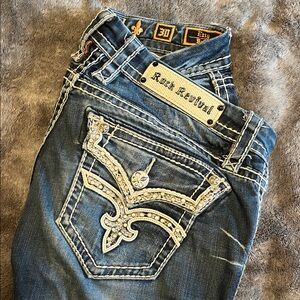 Etty Rock Revival Denim with White Embellishments